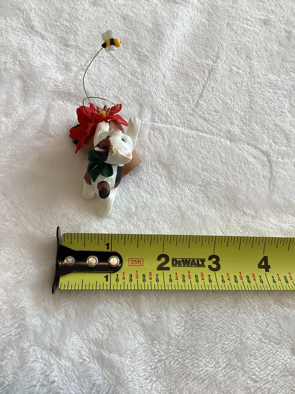 Vintage Hallmark Keepsake Ornament Cat Mischievous Kitten Poinsettia 2002 - Picture 10 of 11